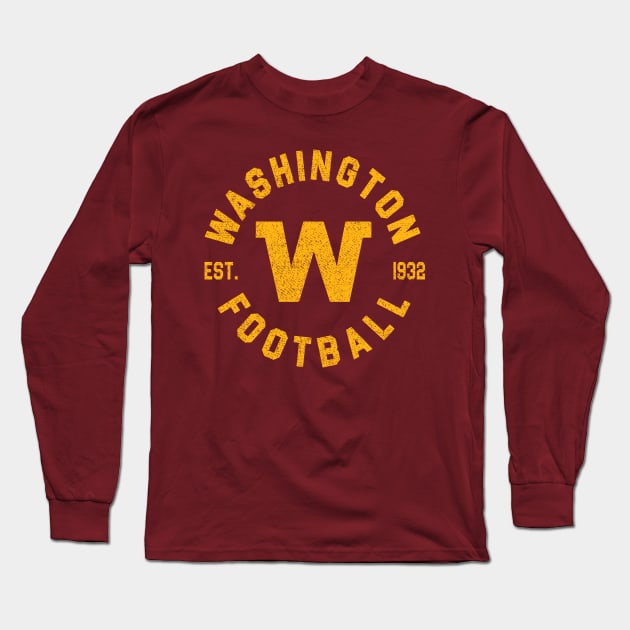 Vintage Washington DC Football Sports Team Est 1932 Long Sleeve T-Shirt by cytoplastmaximume